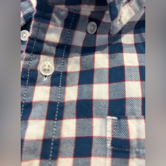 Crewcuts Navy and White Plaid Boys Button Down Shirt - Picture 6 of 6